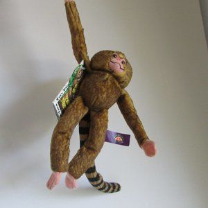 PYGMY MARMOSET MONEY 11" long total BENDABLE TAIL HOOK/LOOP PAWS Stuffed Animal